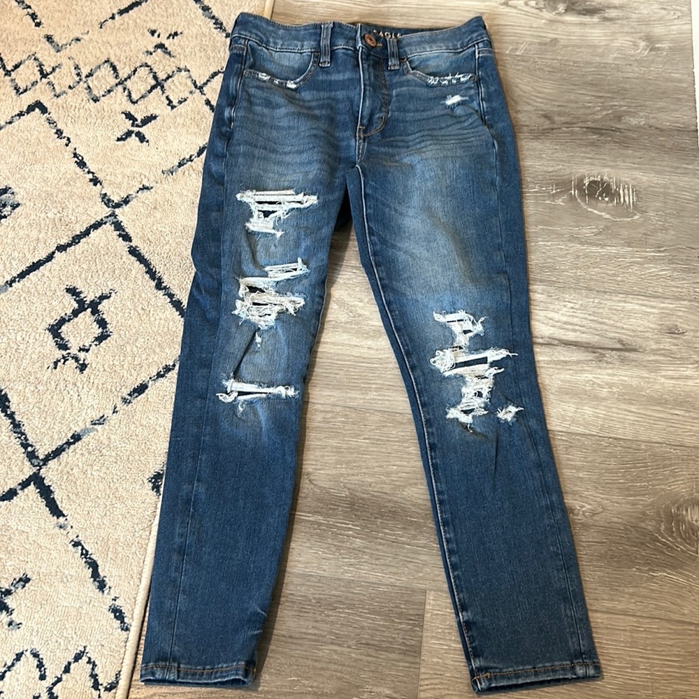American Eagle hi-rise crop jegging size 4 regular